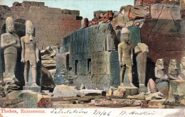 EGYPTE - Thebes - Ramesseum - Colorisé - Carte Postale Ancienne - Autres & Non Classés