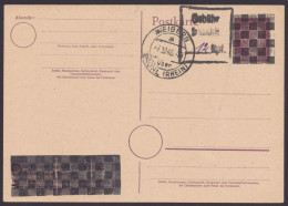 Weibern: DR P314 II, O, Schachbrettüberdruck, Ra "Gebühr Bezahlt", Blankostempel, 7.10.46 - Lettres & Documents
