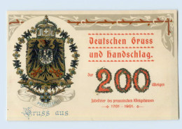 G319/ Preussen 200jährige Jubelfeier Des Preuß. Königshauses AK Litho Glimmer - Royal Families