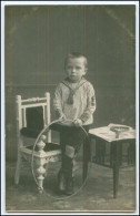 Y2630/ Junge Mit Hula-Hoop Reif  Foto AK Ca.1910  - Andere & Zonder Classificatie