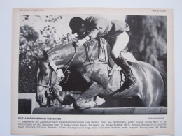 C1127/ Reitsport Springreiten Kathy Kusner  Bild Drei-Mohren-Verlag 1967 - Olympische Spelen