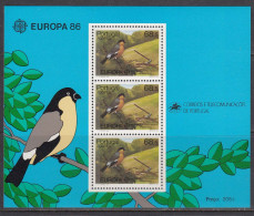 Acores 1986 - EUROPA, Birds, Michel Block 7, MNH** - Azores