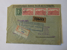 CZECHOSLOVAKIA REGISTERED COVER TO GERMANY 1928 - Usati