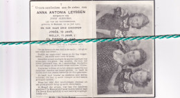 Anna Antonia Leyssen-Sleegers (Hamont 1902), Josée (13j), Nelly (11j) En Pierre (5jaar); Someren (Nl) 1952; Foto - Todesanzeige