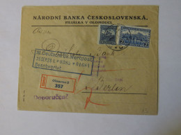 CZECHOSLOVAKIA REGISTERED COVER TO GERMANY 1928 - Usati