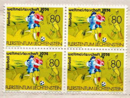 Liechtenstein MNH Stamp In A Block Of 4 Stamps - 1974 – Germania Ovest