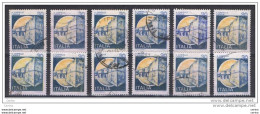 REPUBBLICA:  1980  CASTELLI  -  £. 30  L' AQUILA  US. -  RIPETUTO  12  VOLTE  -  SASS. 1506 A - Castles