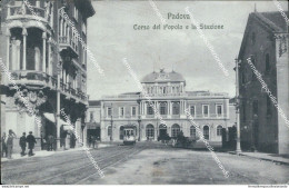 Cm410 Cartolina Padova Corso Del Popolo E La Stazione Veneto 1912 - Padova (Padua)