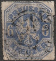 Altd.- Preußen: 1867, Mi. Nr. 25, Freimarke: 6 Kr. Preußischer Adler Im Achteck.  Gestpl./used - Oblitérés