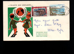 MONACO AFFRANCHISSEMENT COMPOSE SUR LETTRE POUR LA FRANCE 1983 - Cartas & Documentos