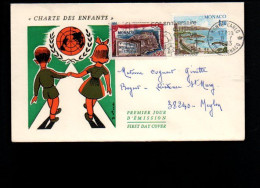 MONACO AFFRANCHISSEMENT COMPOSE SUR LETTRE POUR LA FRANCE 1983 - Storia Postale