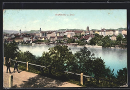 AK Marburg A. Drau, Teilansicht Mit Flusspartie Und Passanten  - Slovenië