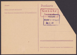 Winkel: DR P300, *, Wertstempel Abgeschnitten, Ra "Gebühr Bezahlt", Notstempel 16.1.46, Blanko, Seltenes Stück - Brieven En Documenten