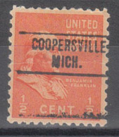 USA Precancel Vorausentwertungen Preo Locals Michigan, Coopersville 748 - Precancels