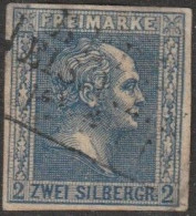 Altd.- Preußen: 1858, Mi. Nr. 11, Freimarke: 2 Sgr. König Friedrich Wilhelm IV (III).  Gestpl./used - Gebraucht