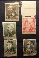 NEDERLAND PAYS BAS NETHERLANDS 1939 , Serie Oeuvres Sociales Yvert 318 / 322 Neuve ** MNH TB - Ongebruikt