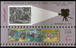 Somalia 1995 Centenary Of Cinema Wildlife Animals M/s MNH # 6144 - Cinema