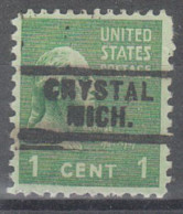 USA Precancel Vorausentwertungen Preo Locals Michigan, Crystal 729 - Préoblitérés
