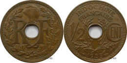 Indochine - Colonie Française - 1/2 Centime 1935 - SUP/AU55 - Mon6056 - Französisch-Indochina