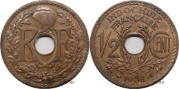 Indochine - Colonie Française - 1/2 Centime 1938 - SUP/AU58 - Mon6292 - French Indochina