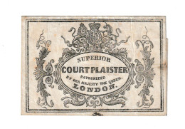 ENGLAND - London - Emballage De Produit De Beauté ?? " Superior COURTPLAISTER" -  Majesty The Queen (B374) - Werbung