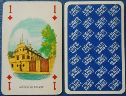 Carte à Jouer  As De Carreau   Maison De Balzac  Ed Le Grand Livre Du Mois - Playing Cards (classic)