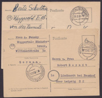 Wuppertal: P671,o, 2 Bedarfskarten, Versch. Wuppertaler Postämter - Cartas & Documentos