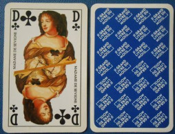 Carte à Jouer  Dame De Trèfle  Madame De Sévigné  Ed Le Grand Livre Du Mois - Playing Cards (classic)