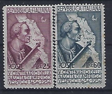 Italy 1954  Amerigo Vespucci (o) Mi.922-923 A - 1946-60: Used