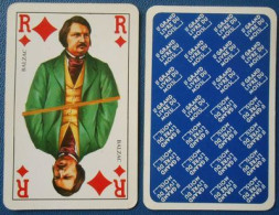 Carte à Jouer  Roi De Carreau   Balzac  Ed Le Grand Livre Du Mois - Playing Cards (classic)