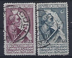 Italy 1954  Amerigo Vespucci (o) Mi.922 A-923 C - 1946-60: Used