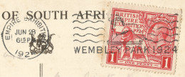 UK - "ONE PENNY BRITISH EMPIRE EXHIBITION 1924" ALONE FRANKING PC TO PORTSMOUTH -1924 - Brieven En Documenten