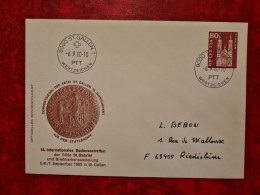 SUISSE LETTRE 1980  ST GALLEN WERTZEICHEN  ABTEI    POUR RIEDISHEIM - Other & Unclassified