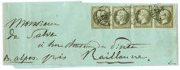 Càd T 15 4 MARSEILLE 4 (12) / N° 11 Paire (2) Sur Bande D'imprimé Pour Reillanne. 1862. - TB / SUP. - R. - 1853-1860 Napoléon III