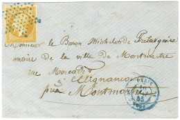 Etoile Bleue / N° 13 Bistre Orangé Càd Bleu PARIS (60) Sur Lettre Pour Montmartre. 1855. - TB / SUP. - 1853-1860 Napoleon III