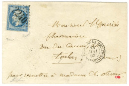 GC 2240 / N° 14 Belles Marges Càd ESCAD. DE LA MEDITée / MARSEILLE Sur Lettre Pour Toulon. 1863. - SUP. - R. - 1853-1860 Napoléon III.