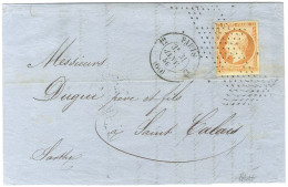 Roulette D'étoiles / N° 16 Càd 12 PARIS 12 (60) Sur Lettre 2 Ports Pour Saint Calais. 1856. - SUP. - 1853-1860 Napoleon III