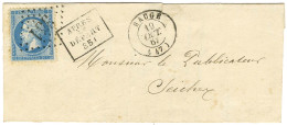 GC 351 / N° 22 Càd T 15 BAUGÉ (47) Sur Lettre Pour Suette, Au Recto Griffe Encadré APRÈS / LE / DÉPART / 351. 1867. - SU - 1862 Napoléon III