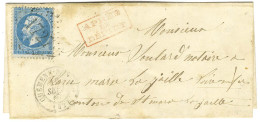 GC 1727 / N° 22 Càd T 15 GUÉMENÉ-PENFAO (42) Sur Lettre Pour Saint Mars La Jaille, Au Recto Très Rare Griffe Encadrée Ro - 1862 Napoléon III.
