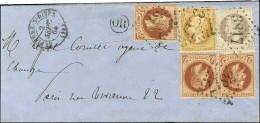 GC 3817 / N° 21 + 26 Paire + 1 Ex + 27 Càd T 15 ST PIERRE-S-DIVES (13) Sur Lettre Pour Paris. 1864. - TB / SUP. - R. - 1863-1870 Napoleon III Gelauwerd