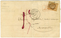 GC 2240 / N° 28 Càd T 17 MARSEILLE (12) Sur Lettre Avec Texte Datée De Livourne (Italie) Pour Marseille Taxée 15c. 1871. - 1863-1870 Napoleon III Gelauwerd