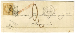 GC 4204 / N° 28 Càd T 15 LE VIGAN (29) Sur Lettre Insuffisamment Affranchie Pour Sommières, Au Recto Griffe Locale Rouge - 1863-1870 Napoléon III Lauré