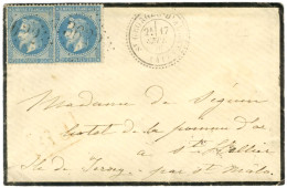 GC 3622 / N° 29 (2) Càd T 24 ST GEORGES-D'AURAT (41) Sur Lettre Pour Jersey. Au Verso, Càd D'arrivée. 1870. - TB / SUP. - 1863-1870 Napoleone III Con Gli Allori