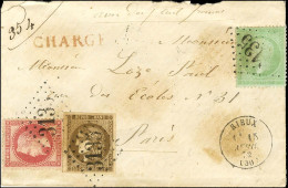 GC 3135 / N° 20 + 32 + 47 Très Belles Marges Càd T 16 RIEUX (30) Sur Lettre Chargée Pour Paris. 1872. - TB / SUP. - R. - 1870 Emission De Bordeaux