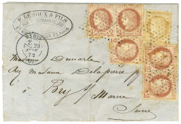 Etoile / N° 51 (5) + 59 Càd PARIS (60) Sur Lettre Pour Bry Sur Marne. 1872. - TB. - 1871-1875 Cérès