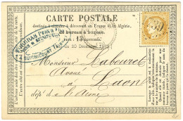 GC 1739 / N° 59 Càd T 23 GUIGNICOURT (2) Sur Carte Précurseur Pour Laon. 1873. - TB. - 1871-1875 Ceres