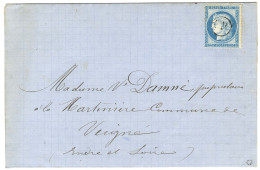 OR / N° 60 Sur Lettre Avec Texte Daté De Tours Le 30 Mars 1876 Adressée à La Martinière. - TB / SUP. - 1871-1875 Ceres