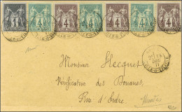 Càd T 18 REDON / ILE ET VILAINE / N° 63 (3) + 83 + 88 (3) Sur Lettre Pour Nantes. 1877. - SUP. - R. - 1876-1878 Sage (Tipo I)