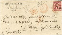 Càd Rouge (1) AFFRANCHISSEMENT (1) / PARIS / N° 71 Sur Lettre Recommandée Pour Fresnay Sur Sarthe. 1877. - TB / SUP. - R - 1876-1878 Sage (Type I)