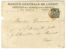 Cachet Rouge Des Imprimés / N° 76 Sur Enveloppe Contenant Un Imprimé Pour Monestier De Clermont. 1876. - TB. - R. - 1876-1878 Sage (Typ I)